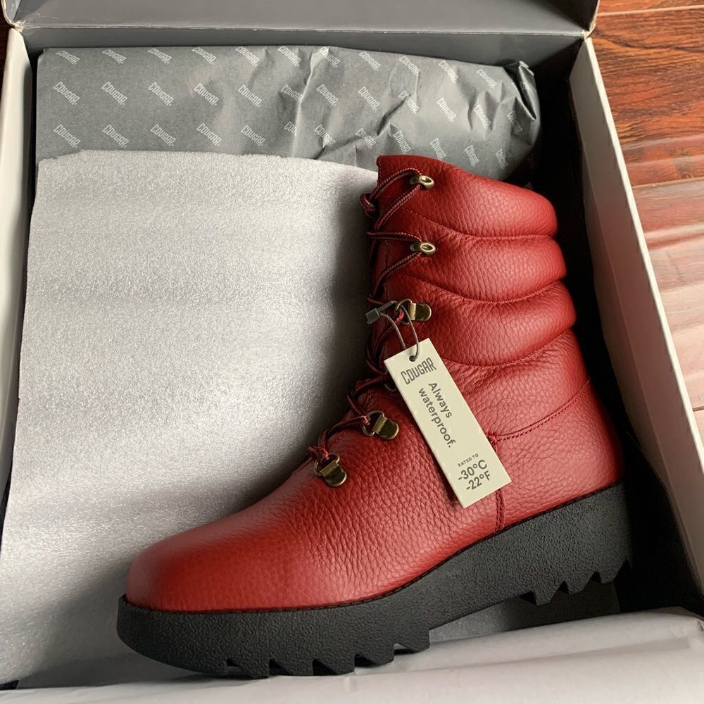 Cougar Women’s arctic boot leather waterproof fleece lining TRP sole Sz 8 NIB - Picture 4 of 13